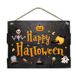 Happy Halloween Distressed Wood Signs black