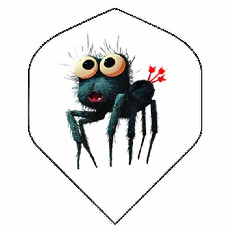 BD Exclusive Flights durable 100 Micron dart flights with cartoon spider design