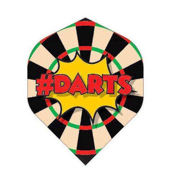 BD Exclusive Flights dart flight with #Darts logo and dartboard design