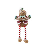 Holiday Dangle Glitter Figurine gingerbread