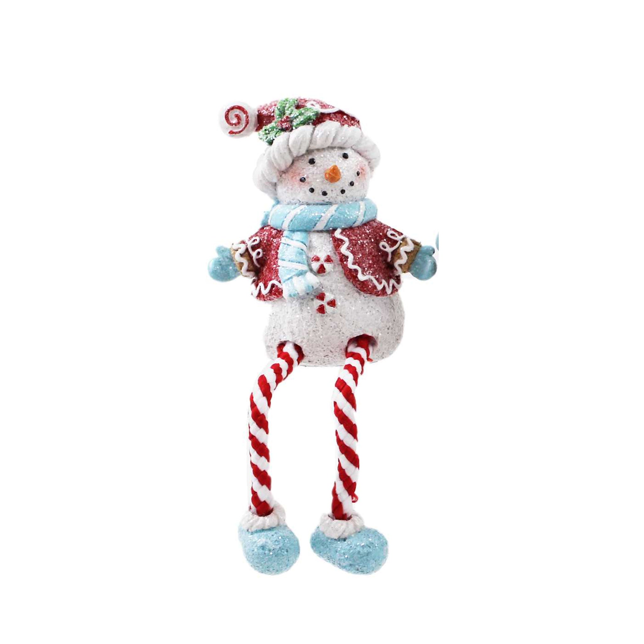 Holiday Dangle Glitter Figurine santa