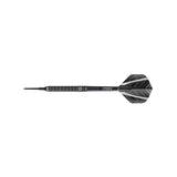 Blackout 90% tungsten soft tip dart with Prism Alpha Flights and Prism Force Medium Shafts