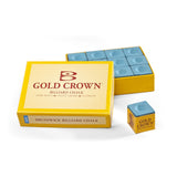 Gold Crown 12 piece Billiard Chalk - Blue
