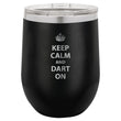Stemless Wine Tumbler -Dart On black