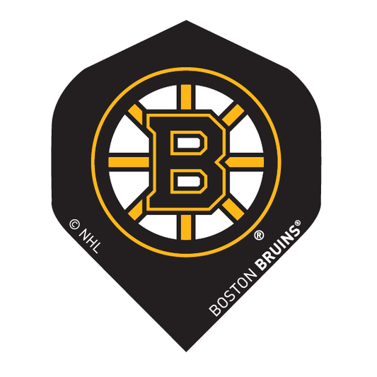 NHL® Boston Bruins® black darts flight with team logo and name