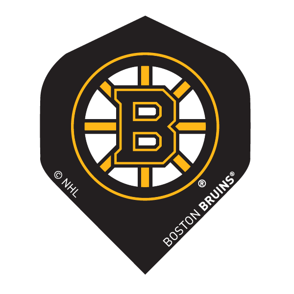 NHL 80% Tungsten Boston Bruins darts set with flights and nylon shafts
