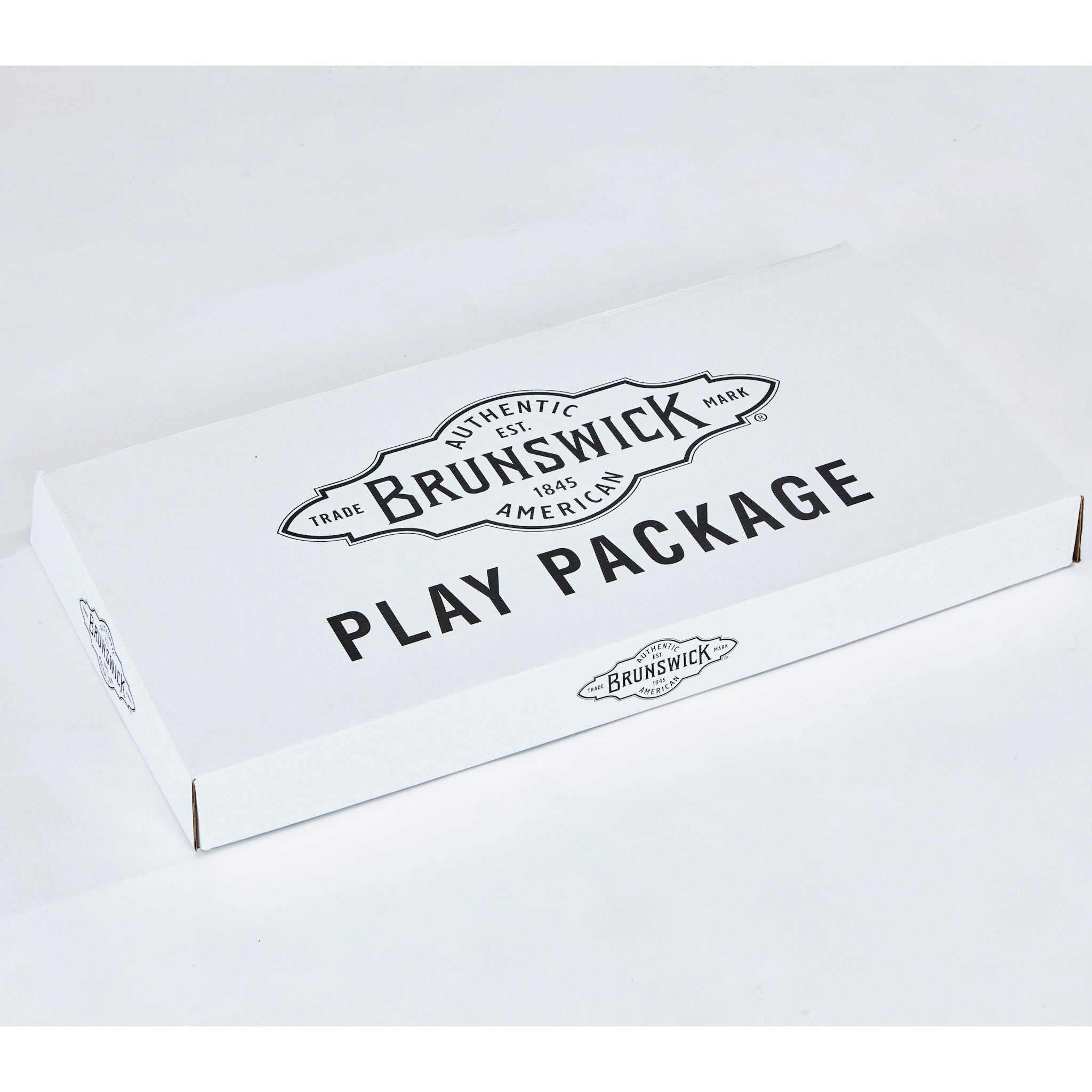 Brunswick Play Package billiard accessory set box with branding