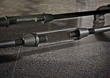 Close-up of cast iron decorative turnbuckle stretcher on Birmingham Pool Table frame with industrial loft-style finish
