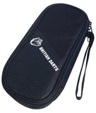 British Darts Carryall black dart case with zipper and wrist strap for storing darts and accessories