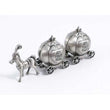 Pewter pumpkin carriage with compartments for baby's first curl and tooth keepsakes