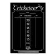Chalkboard Cricketeer black cricket dart scoreboard with smooth wipe-clean writing surface and numbered scoring columns