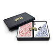 Copag 100% Plastic Regular Index Bridge Playing Cards Double Deck Set blue and red open