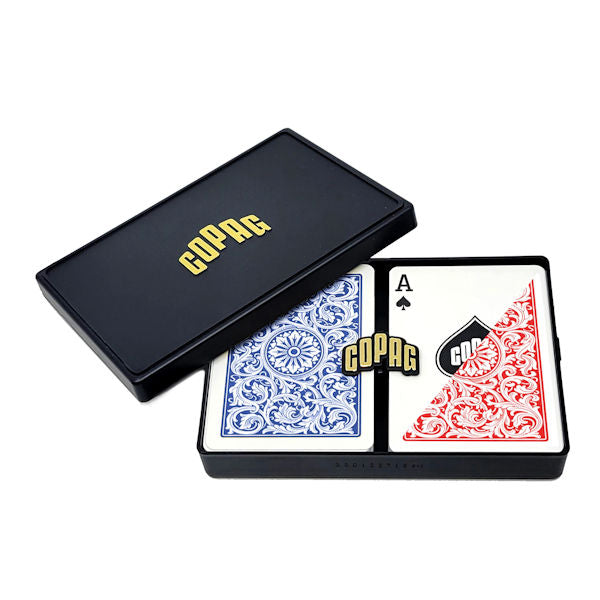 Copag 100% Plastic Regular Index Poker Playing Cards Double Deck Set open pack