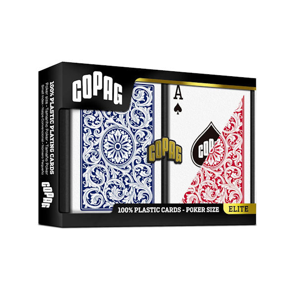 Copag 100% Plastic Regular Index Poker Playing Cards Double Deck Set packaging