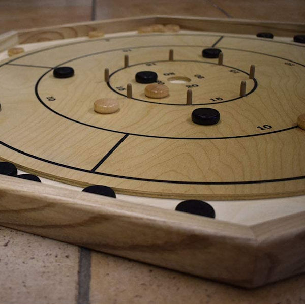 Crokinole & Checker Board close up of corner
