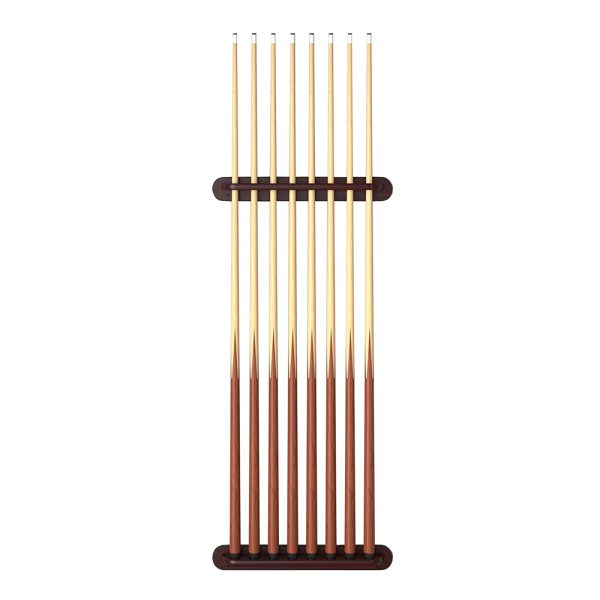 Dufferin Deluxe Two Piece 8 Cue Rack shown with cues
