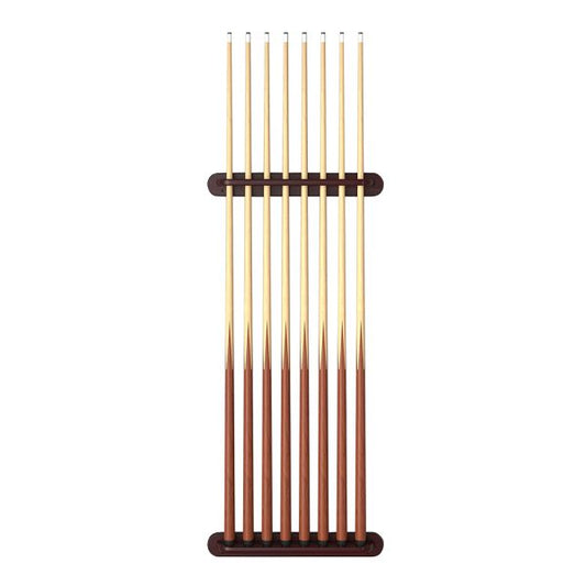 Dufferin Deluxe Two Piece 8 Cue Rack shown with cues