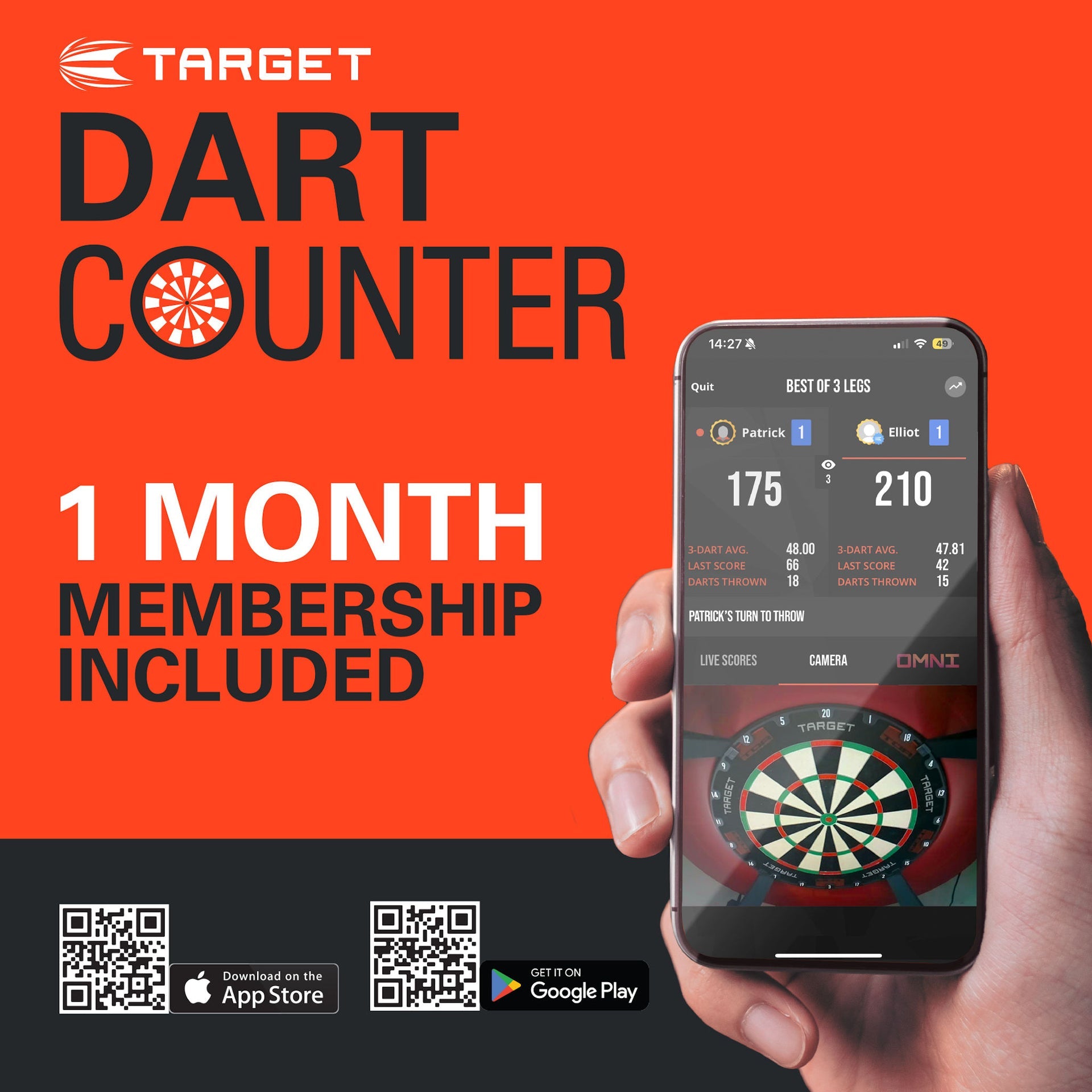 DART COUNTER 1 MONTH FREE