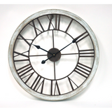 Distressed Whitewashed 24 " Clock
