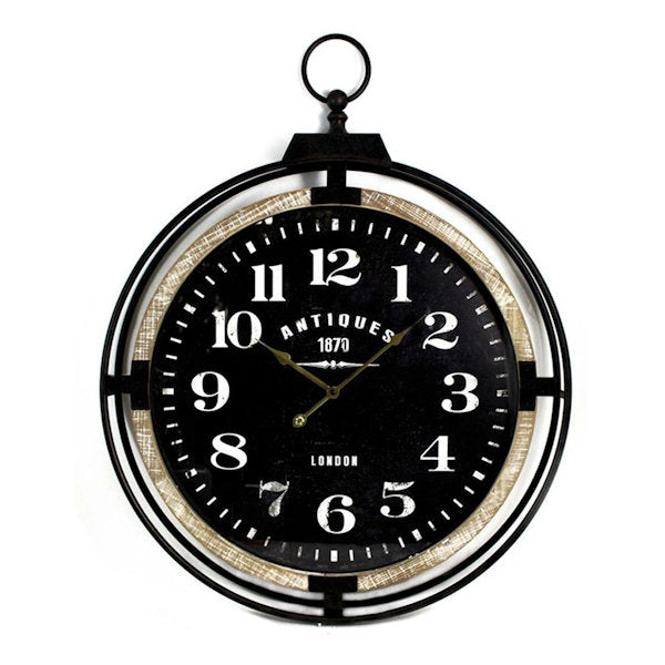 Antique Round FOB 24" Clock