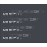 Swiss DS Points dart tips with diamond and surge grip in various lengths for Target darts