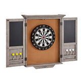 Dartboard Cabinet by Brunswick rustic grey open