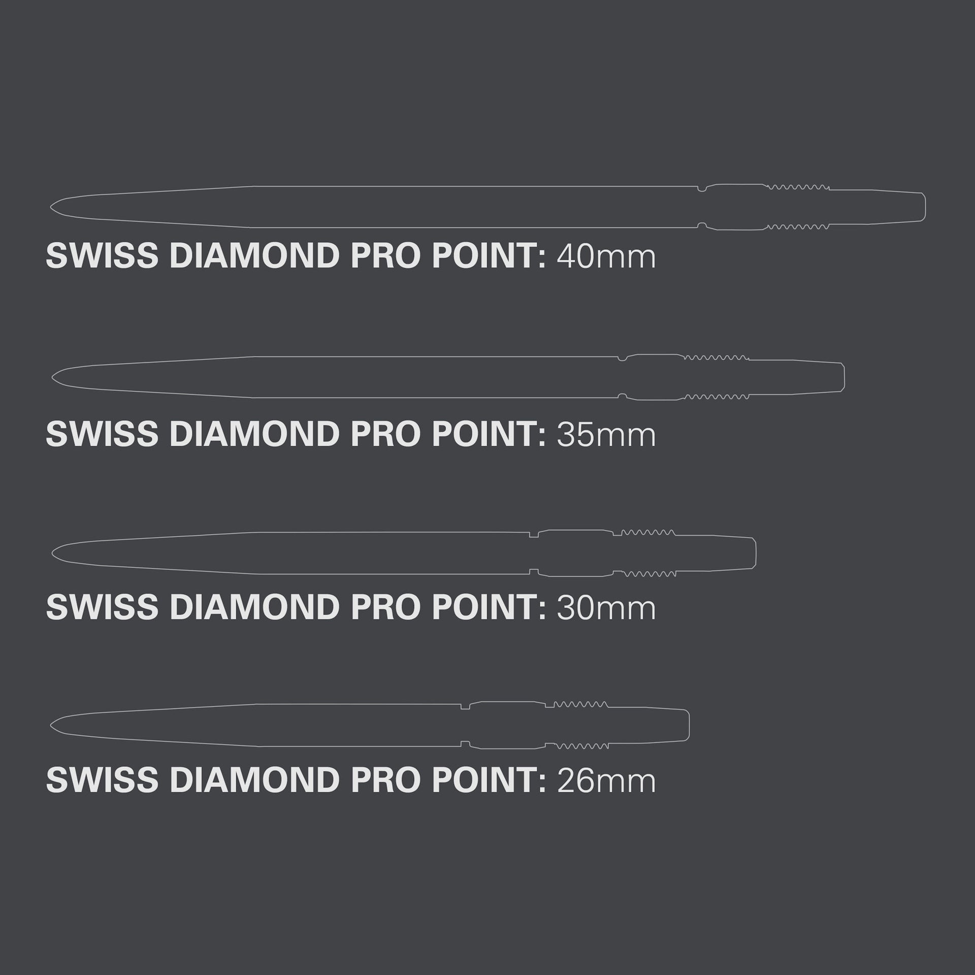 Swiss Diamond Pro Points size chart