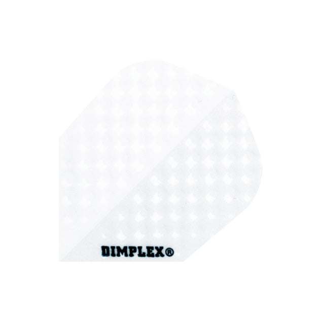 White Dimplex Flights with dimpled texture for improved dart accuracy set of 3