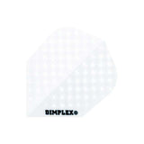 White Dimplex Flights with dimpled texture for improved dart accuracy set of 3