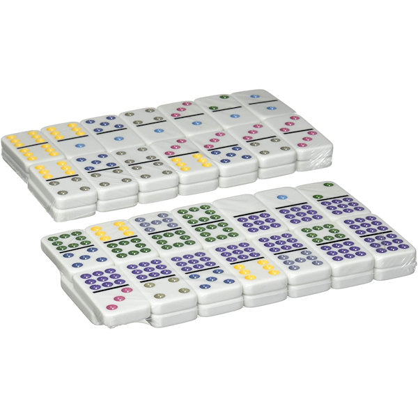Double 9 Dominoes Tin showing the tiles only