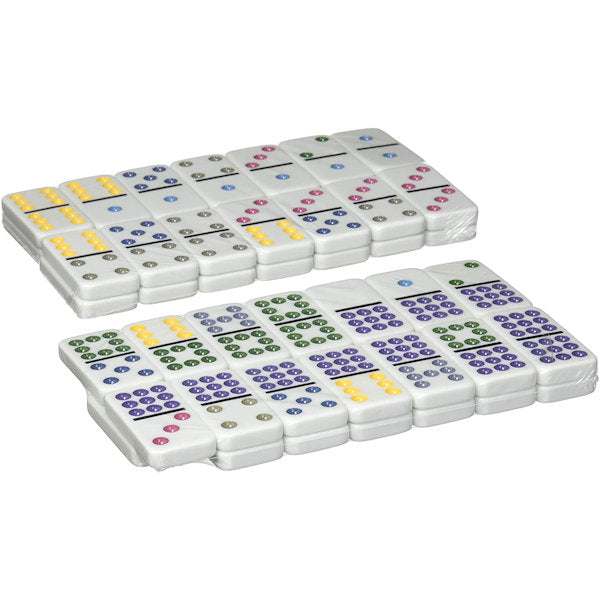 Double Nine Color Dot Dominoes Game in a Tin Double Nine Color Dot Dominoes Game in a Tin