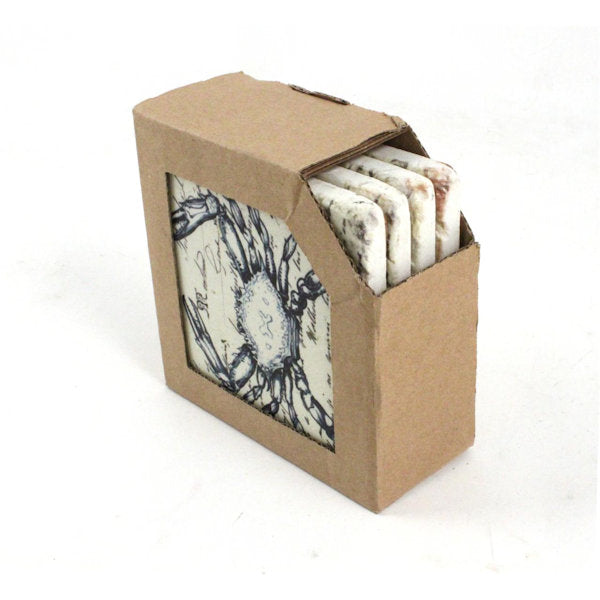 Marine White Resin Theme Coasters