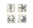 Marine White Resin Theme Coasters
