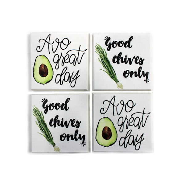 Avocados & Chives Coasters