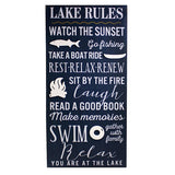 Lake Rules large blue sign