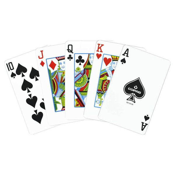 Copag 100% Plastic Regular Index Poker Playing Cards Double Deck Set playing side