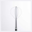 Dart flight and shaft system, clear transparent one-piece design with standard shape wings; Fit Gear Shaft.