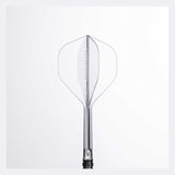 Dart flight and shaft system, clear transparent one-piece design with standard shape wings; Fit Gear Shaft.