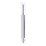White Cosmo Fit Gear Shaft made from durable polycarbonate resin for normal spinning darts, available in multiple sizes