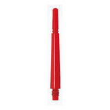 Red Cosmo Fit Gear Shaft for darts made of durable polycarbonate resin with reinforced strength and threaded end for flights.