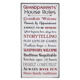 Grandparents House Rules sign