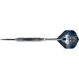 Hunter 80% tungsten dart with grey wolf flight and black ring accents