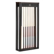 Henderson Black Cue Wall Rack shown with cues