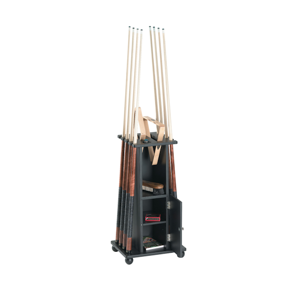 Matt Black Heritage Floor Cue rack with storage