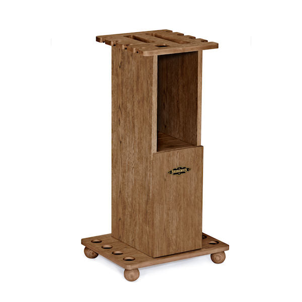 Rustic Brown Heritage Floor Cue rack with storage