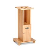 Heritage Floor Rack Hickory wooden pool cue rack on a white background