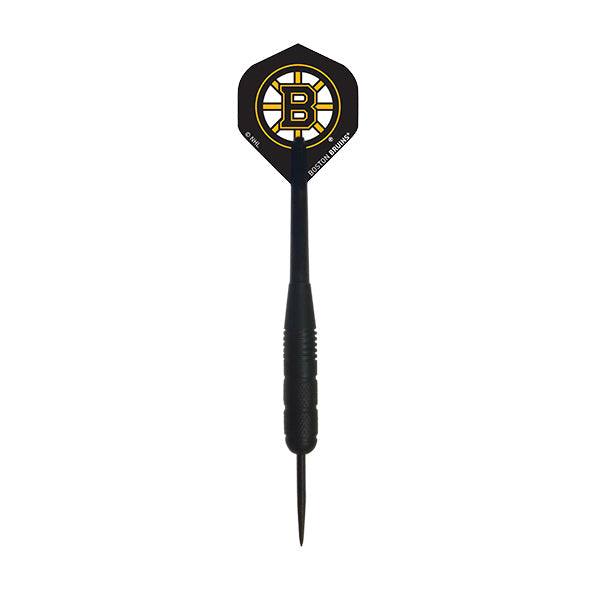 NHL® Boston Bruins® black brass steel tip dart with team flight and black nylon shaft