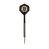 NHL 80% tungsten dart with Boston Bruins logo flight and knurled barrel