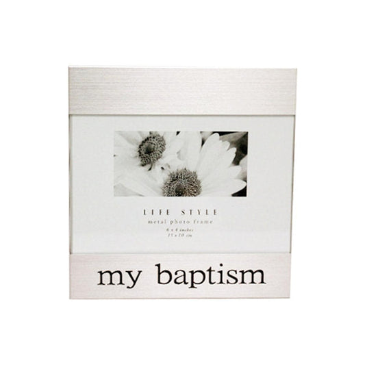 Baptism Silver Frame 4x6
