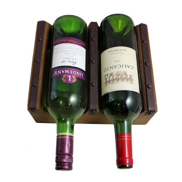 Wood Wine Rack for 2 Bottles